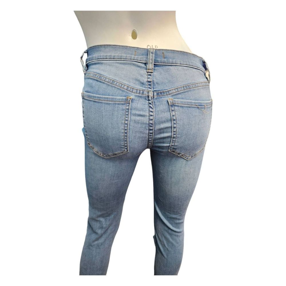 Free People Distressed Button fly Skinny Jeans Size 27 - Picture 4 of 8